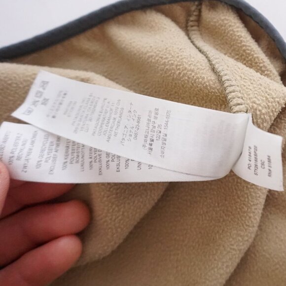 Patagonia Synchilla Snap-T Fleece Pullover Two-Tone Tan Gray Gorpcore Sweater S - Picture 12 of 12